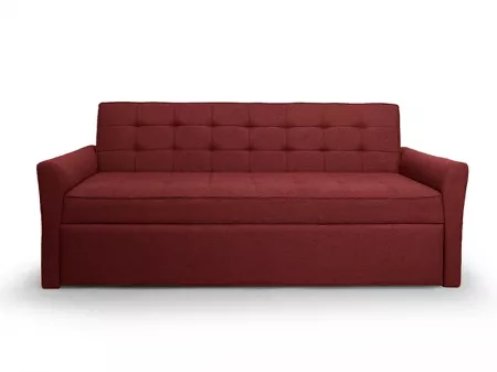 Zenith Sofa Cum Bed in Rustic Ruby